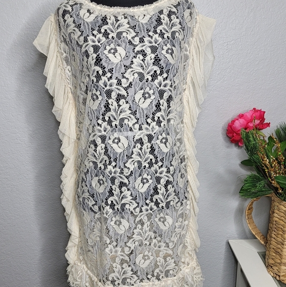 AUTENTIC Dolce & Gabbana Lace mini dress off-white - Picture 1 of 16